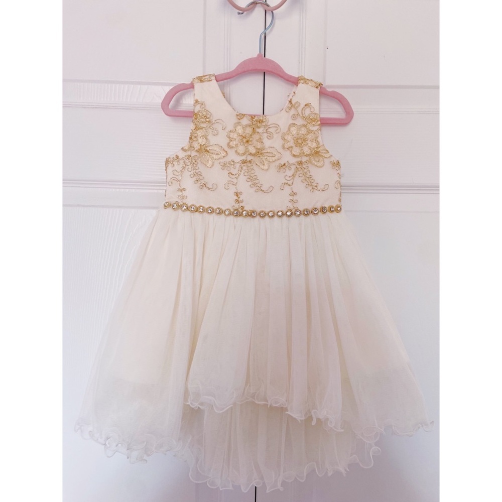 AMERICAN GIRL | Pearl & Champagne Toddler Party Dress.